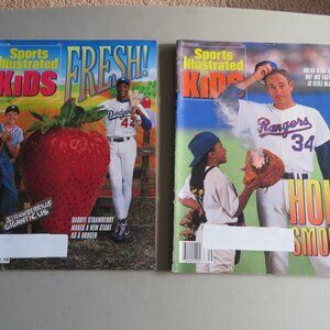Rare Vintage SI For Kids (1991) Darryl Strawberry & Nolan Ryan (No Cards)